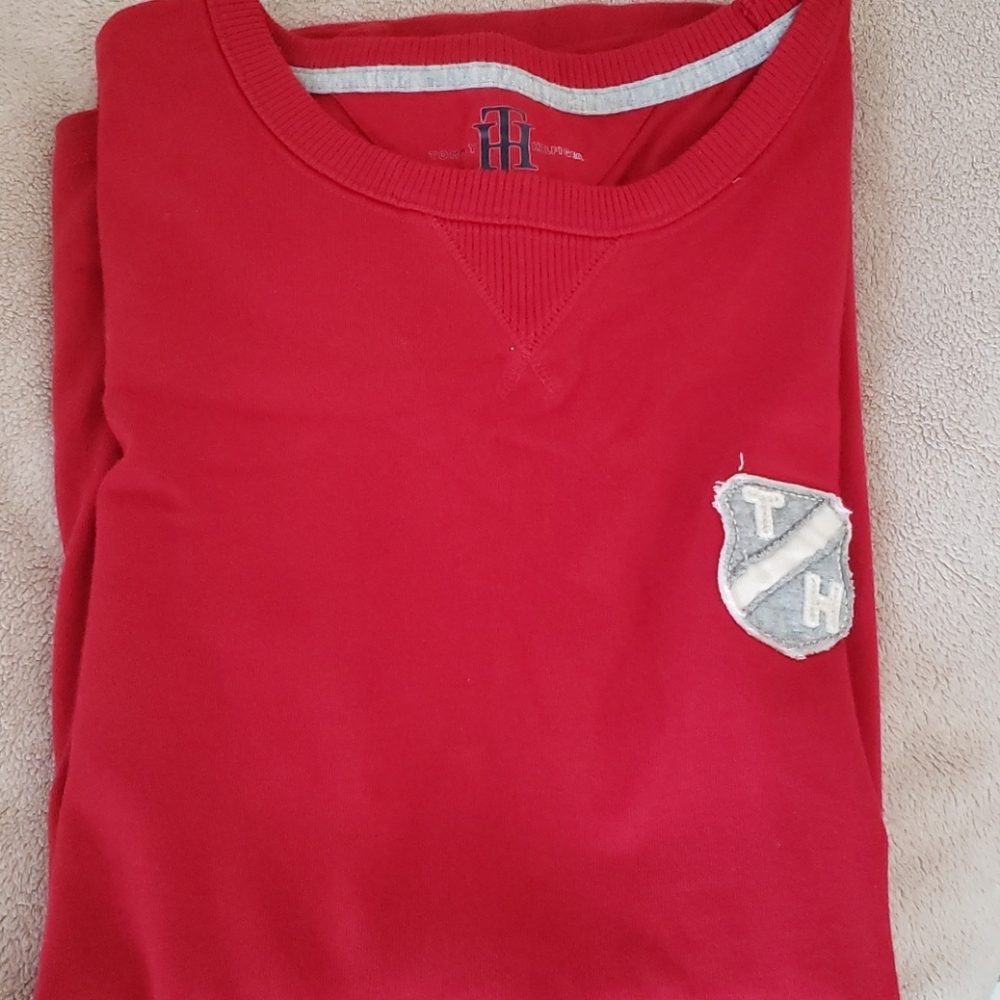 Tommy Hilfiger long sleeves Tee Red Size L - Picture 9 of 10